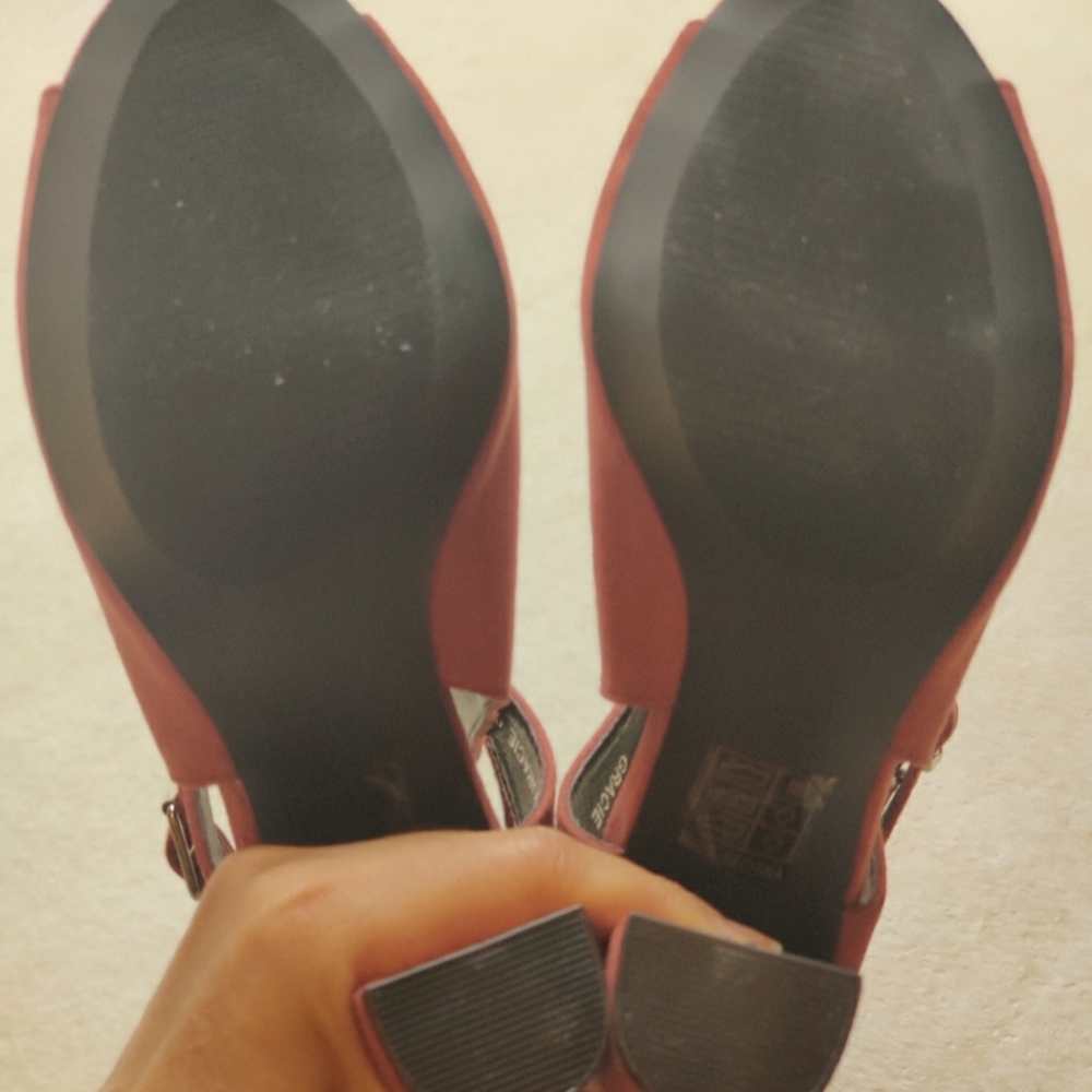 Rust Peep-Toe Booties - Picture 6 of 6
